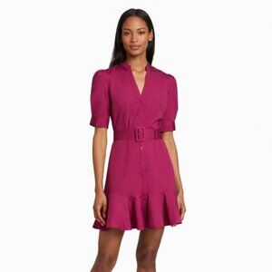 NWT Veronica Beard Molly Cotton-Blend Belted Mini Dress